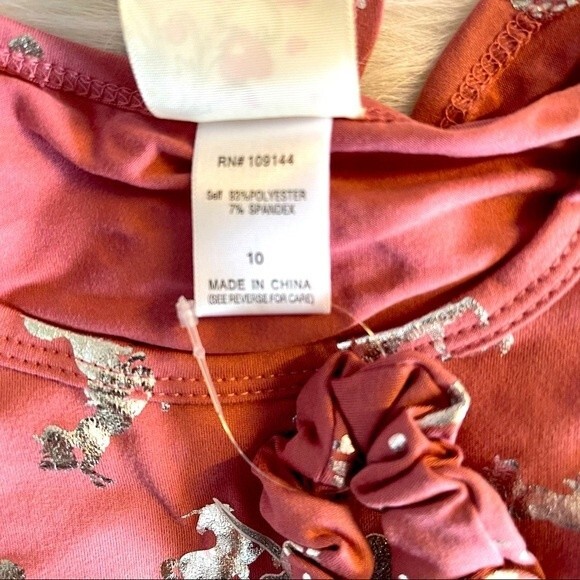 Lily Bleu Jenna & Jessie girls tie front top with scrunchie. - Picture 7 of 8